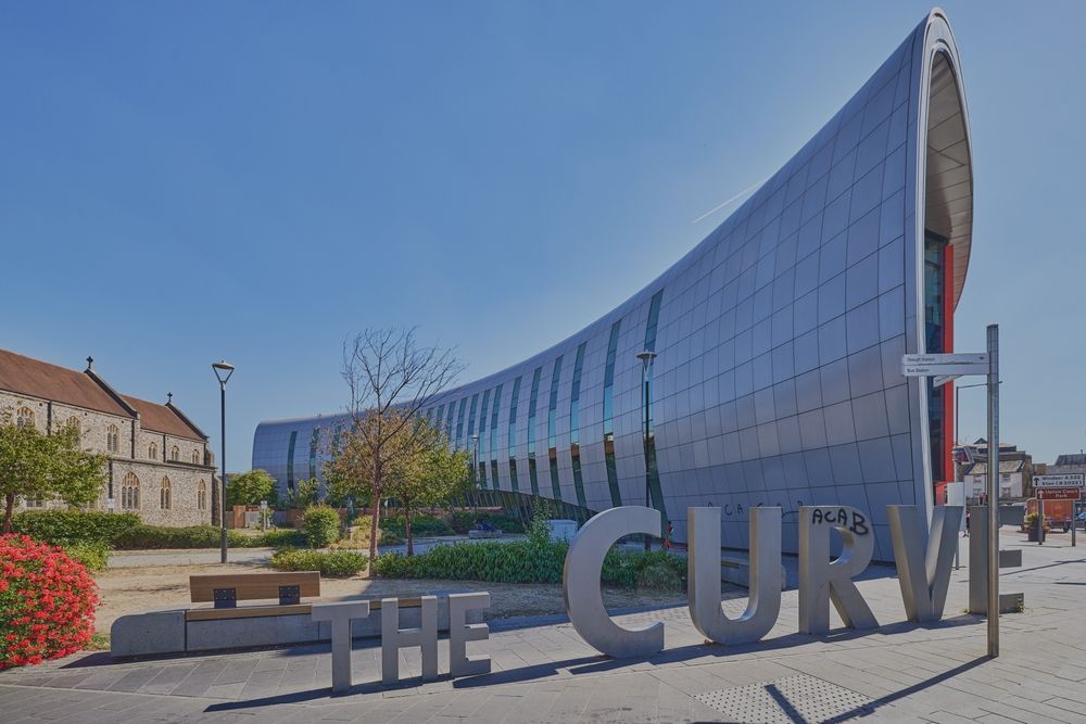 Slough, UK-10.08.2022: The Curve Building in Slough, UK